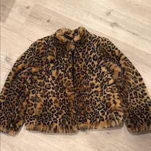 Zara Leopard Fur Jacket